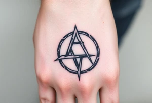 Cybersigilism tattoo of the anarchy symbol tattoo idea