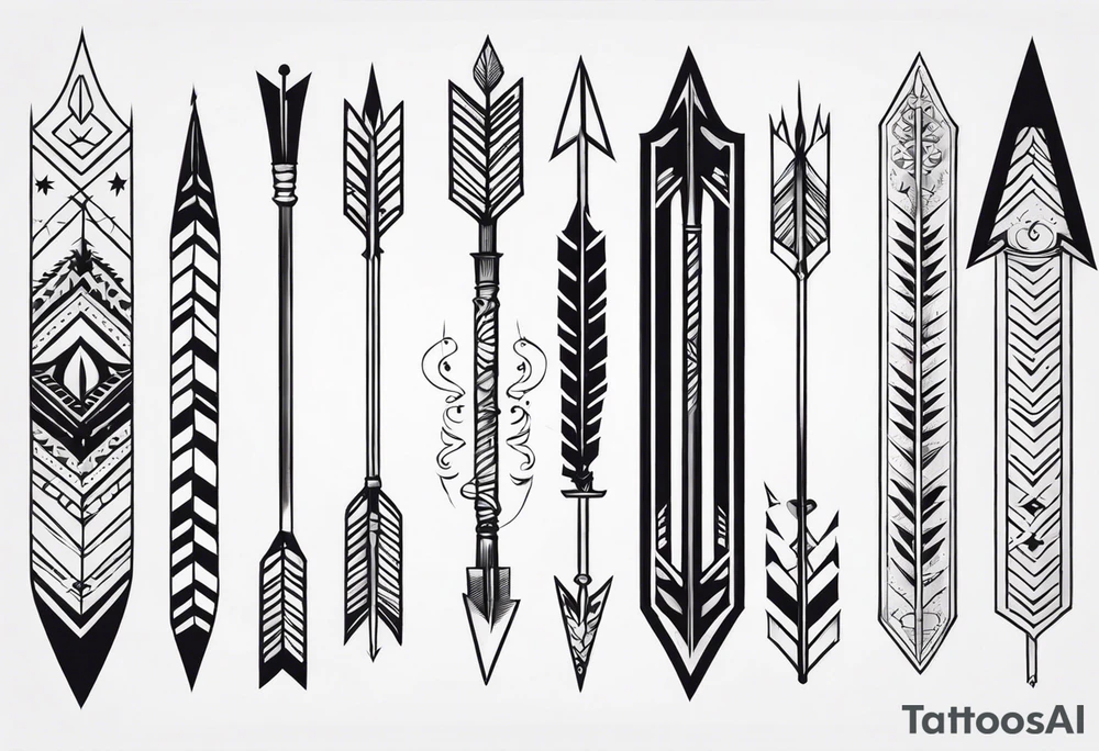 Vintage Arrow: Ornate designs with retro elements tattoo idea