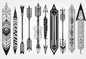 Vintage Arrow: Ornate designs with retro elements tattoo idea