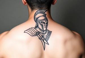 Spartan warrior protecting, guiding, leading, and defining the path for the ones he loves tattoo idea