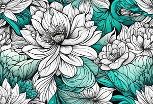 The name Drew with teal tattoo idea