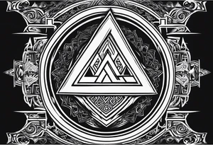 Valhalla fire 
 fog shield sword 


Sword shield valknut tattoo idea