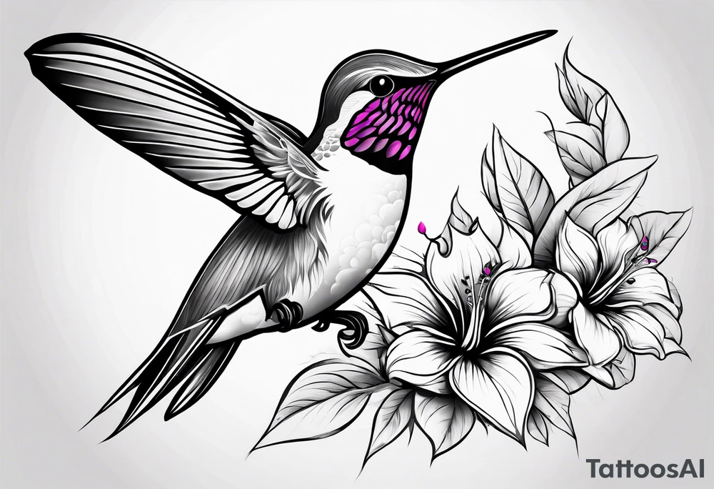 humming bird tattoo idea