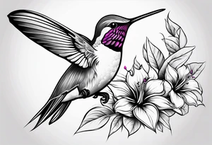 humming bird tattoo idea