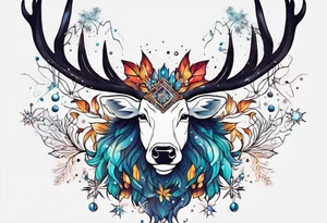 Constellation, animal, snowflake tattoo idea