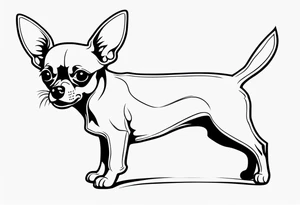 Small chihuahua tattoo idea