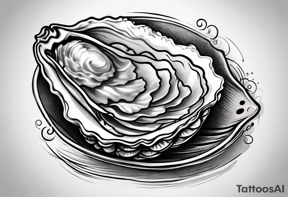 small oyster tattoo idea