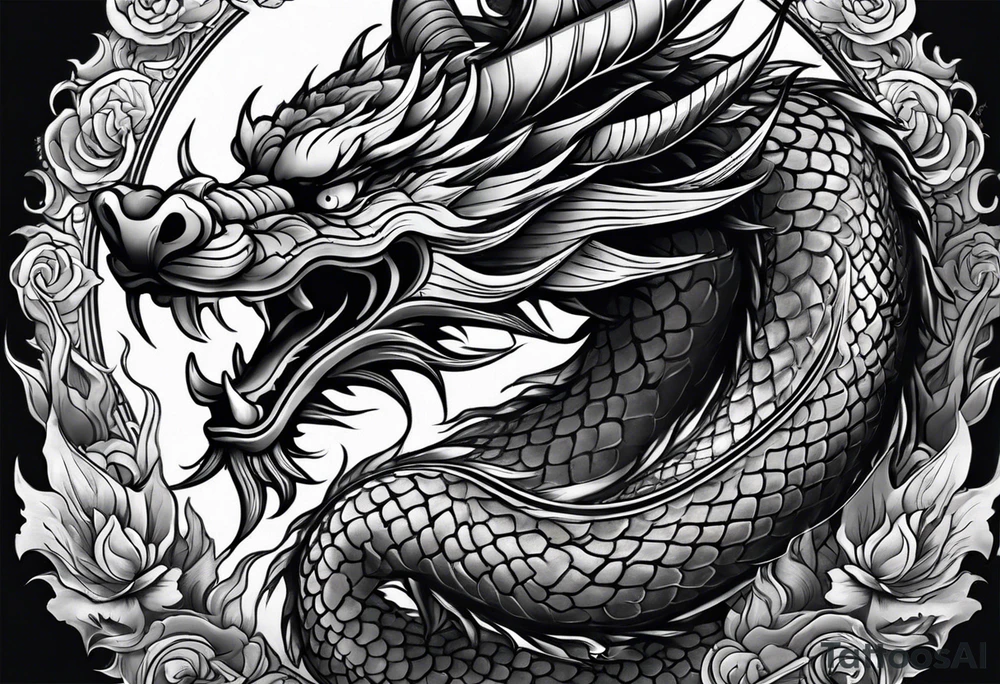full chinese dragon tattoo idea