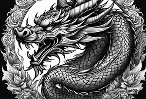 full chinese dragon tattoo idea