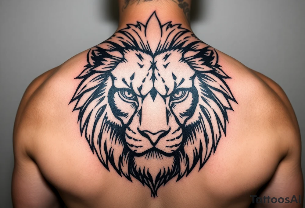 Lions Head, infinite eyes tattoo idea