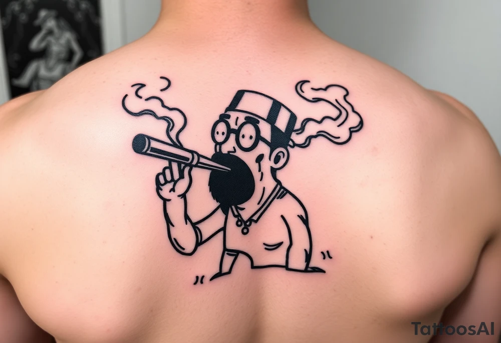 Dope in smoke tattoo idea