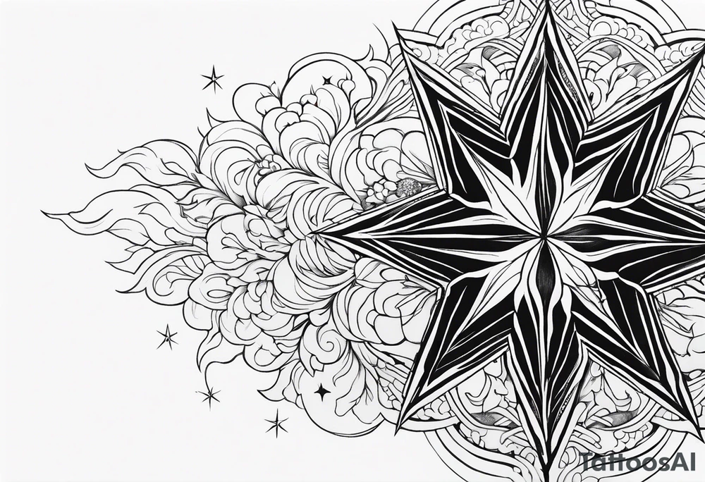 A star in the sky tattoo idea