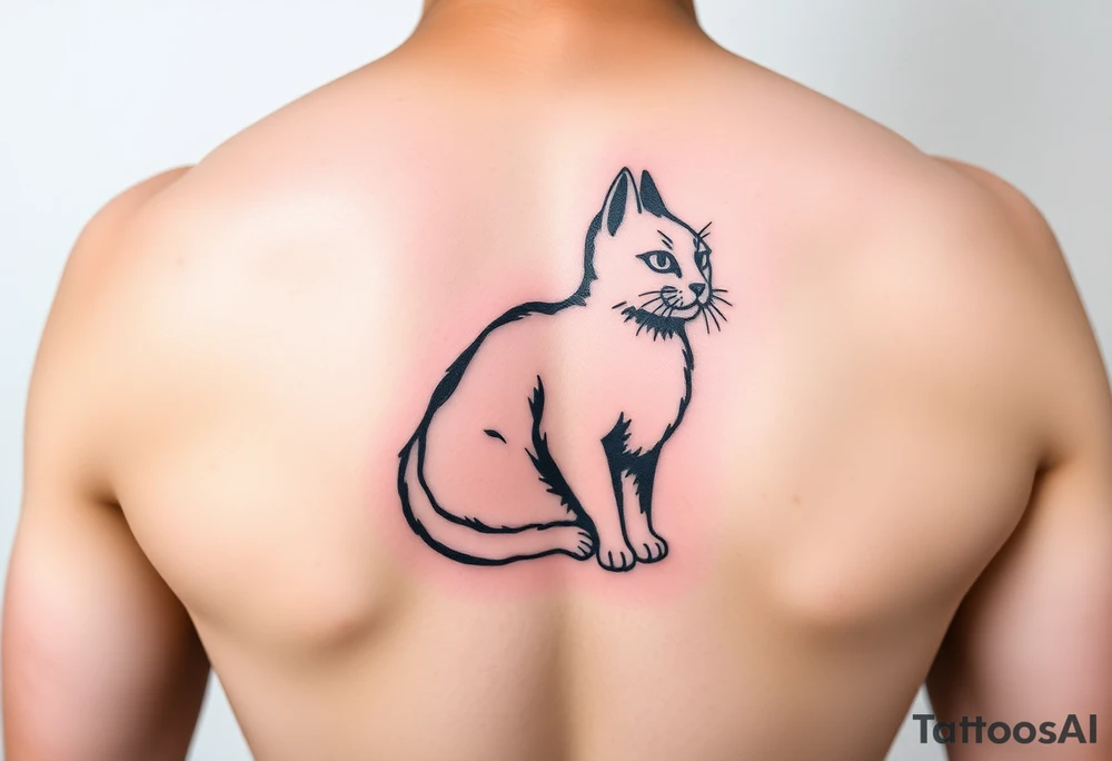 black cat tattoo idea