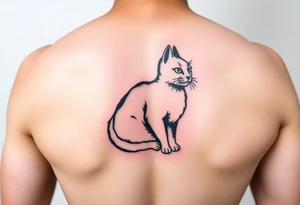 black cat tattoo idea