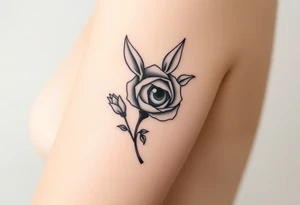 donkey rose and eyeball tattoo idea