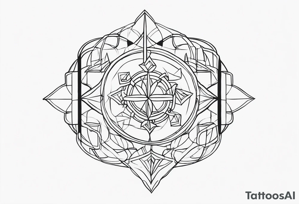 straight chain tattoo idea