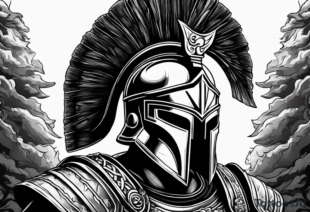 If you’re going thru hell keep going wrapped around a spartan helmet. tattoo idea If you’re going thru hell keep going wrapped around a spartan helmet. tattoo idea