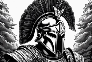 If you’re going thru hell keep going wrapped around a spartan helmet. tattoo idea