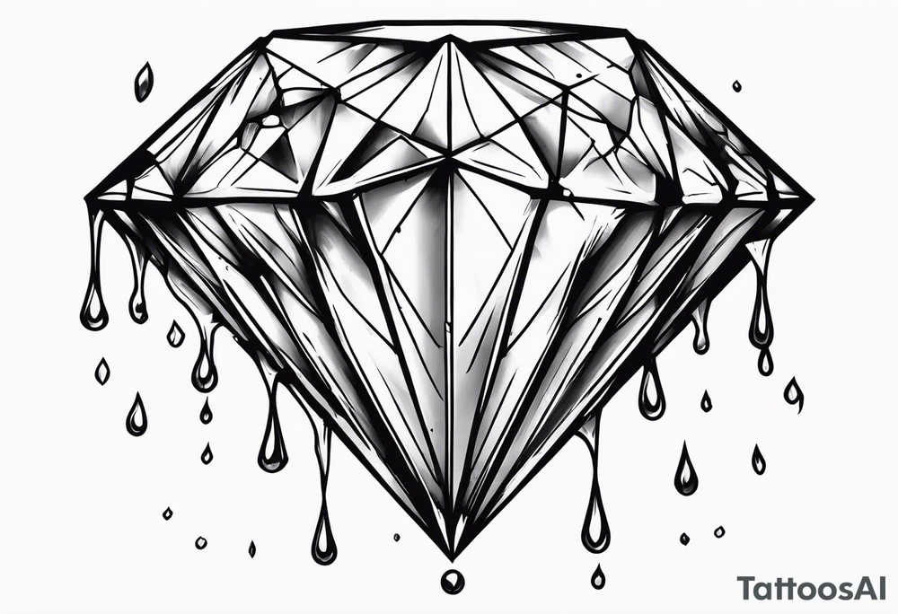 diamond dripping tattoo idea