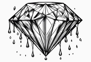 diamond dripping tattoo idea