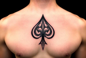 What would I be able to use to Cover up a red spade outlines in black on woman's chest tattoo idea