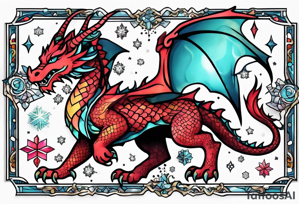 Constellation, dragon kawaii young ,snowflake tattoo idea