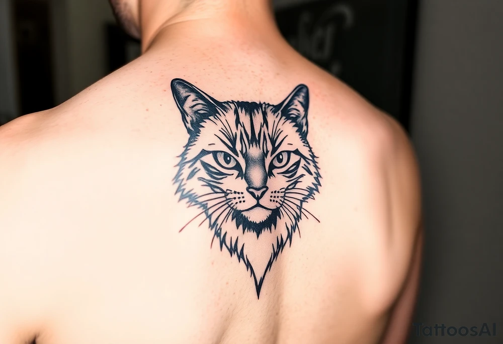 black cat tattoo idea