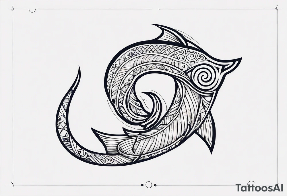 Polynesian fishing hook tattoo tattoo idea