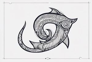 Polynesian fishing hook tattoo tattoo idea