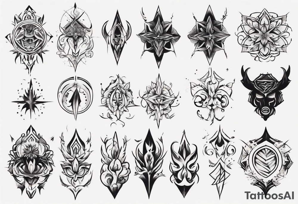 Minimalist Ornemental tattoo idea