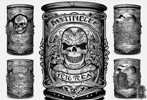 Trick or treat, 20 oz tumbler banner design, candy, minimalist, potions tattoo idea