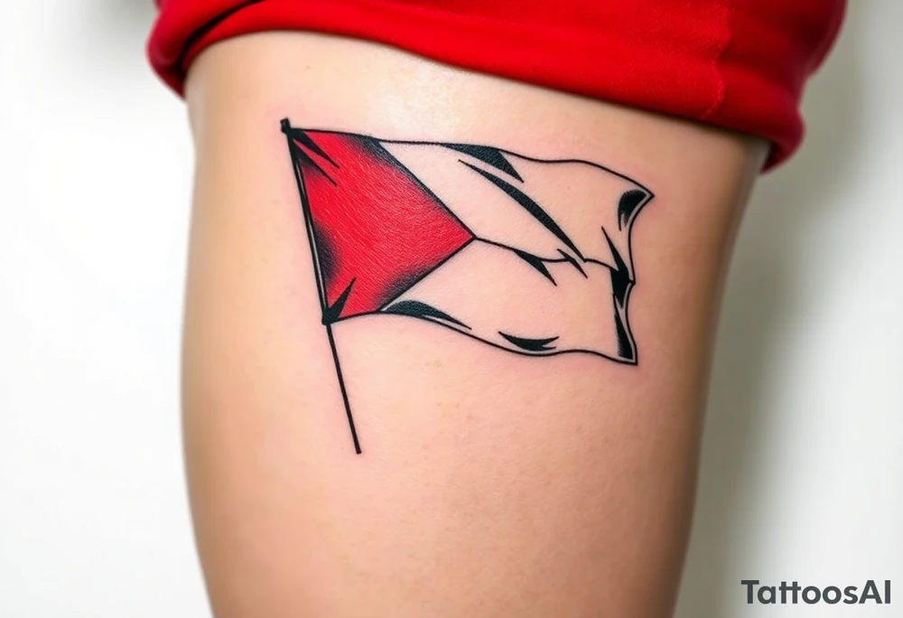 A waving Czech flag tattoo idea