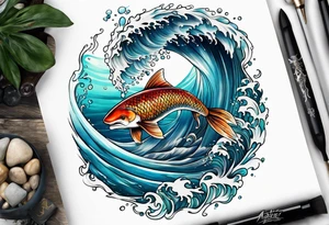 rough ocean tattoo idea