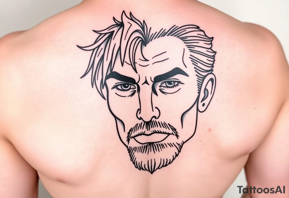 summer face tattoo idea