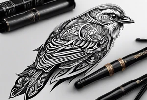 A shoe bill bird
 forearm tattoo tattoo idea