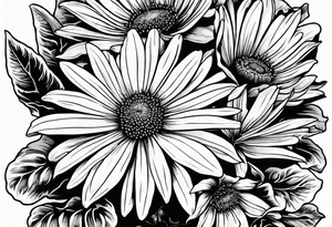 Aster flowers - sea rocket flowers with a cardinal around the words Dad tattoo idea