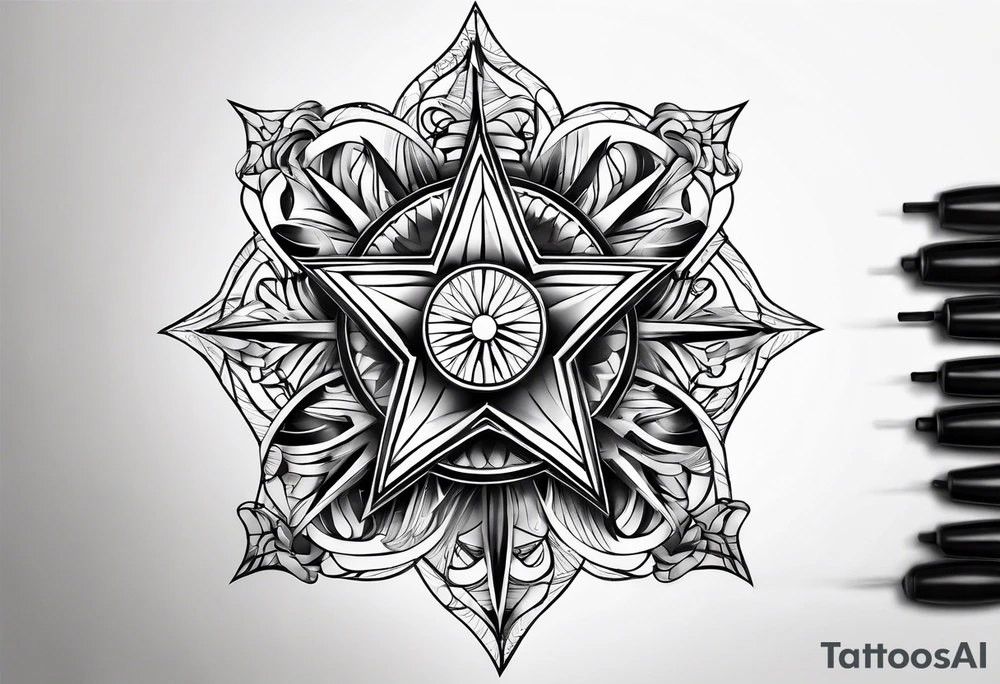 Morning star whip lit tattoo idea