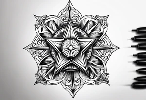 Morning star whip lit tattoo idea