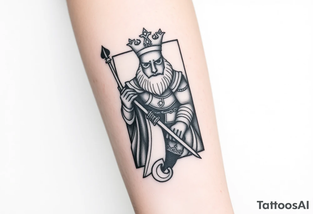 King's card as a warrior tattoo idea