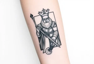King's card as a warrior tattoo idea