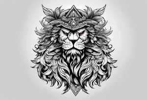 Águia com a face de Zeus tattoo idea