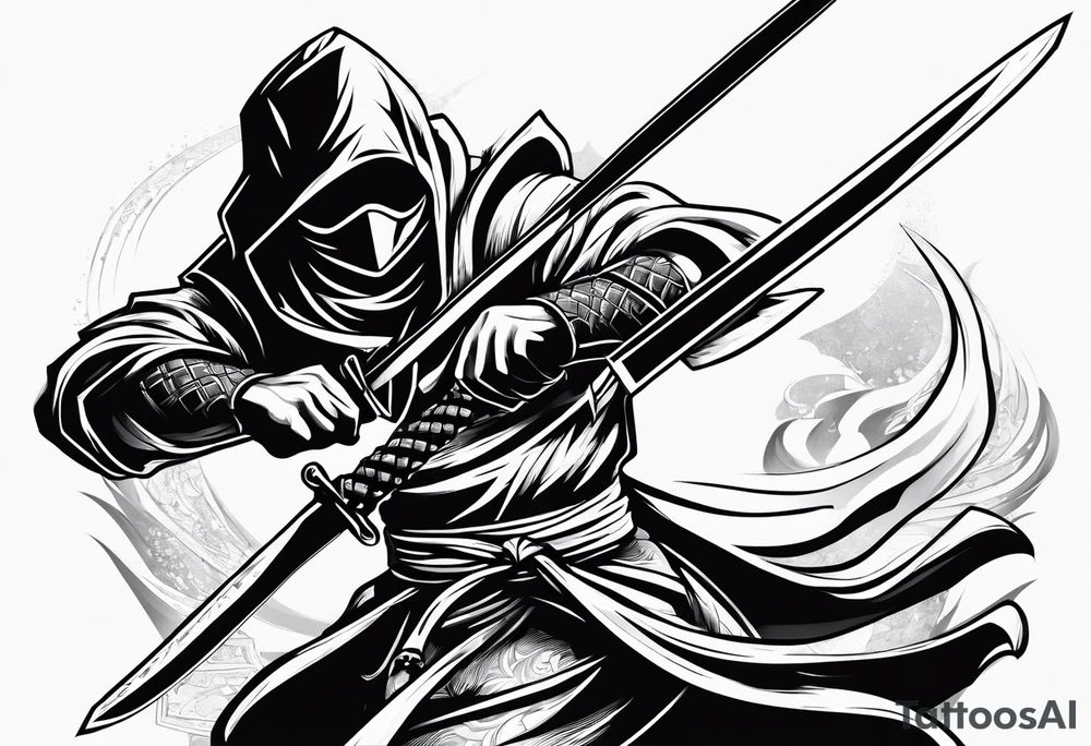 ninja kunai tattoo idea