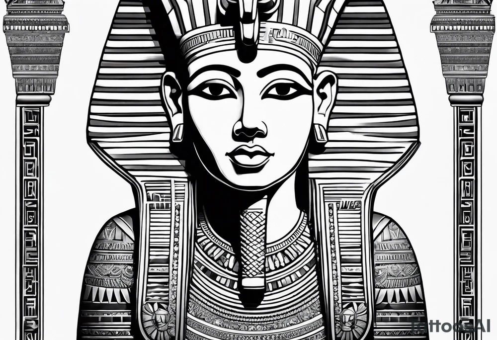egyptian sculptures tattoo idea