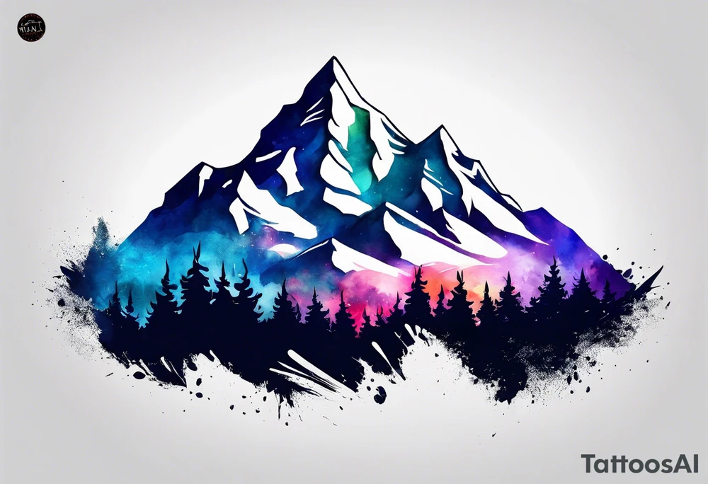 Small
One Mountain peak
Silhouette tattoo idea
