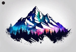 Small
One Mountain peak
Silhouette tattoo idea