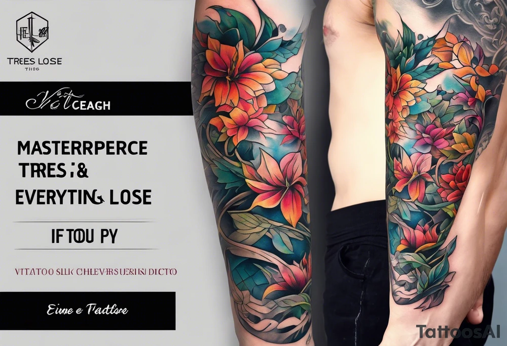 If you feel like you are losing everything, remember tress lose their leaves every year, yet they still stand tall and wait for better days to come. tattoo idea