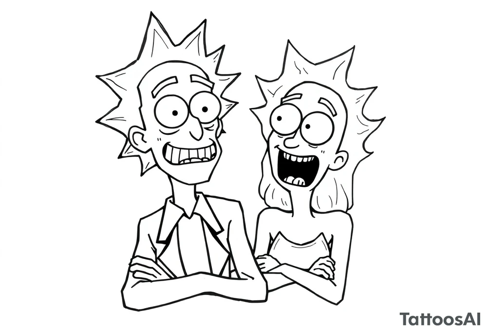 rick et morty tattoo idea