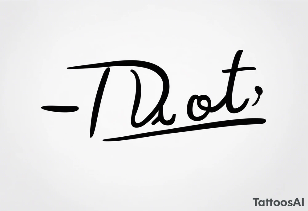 “I’d do it” written in cursive tattoo idea