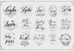 Fine line and script fonts. Layla Jones 4-ever and always tattoo idea