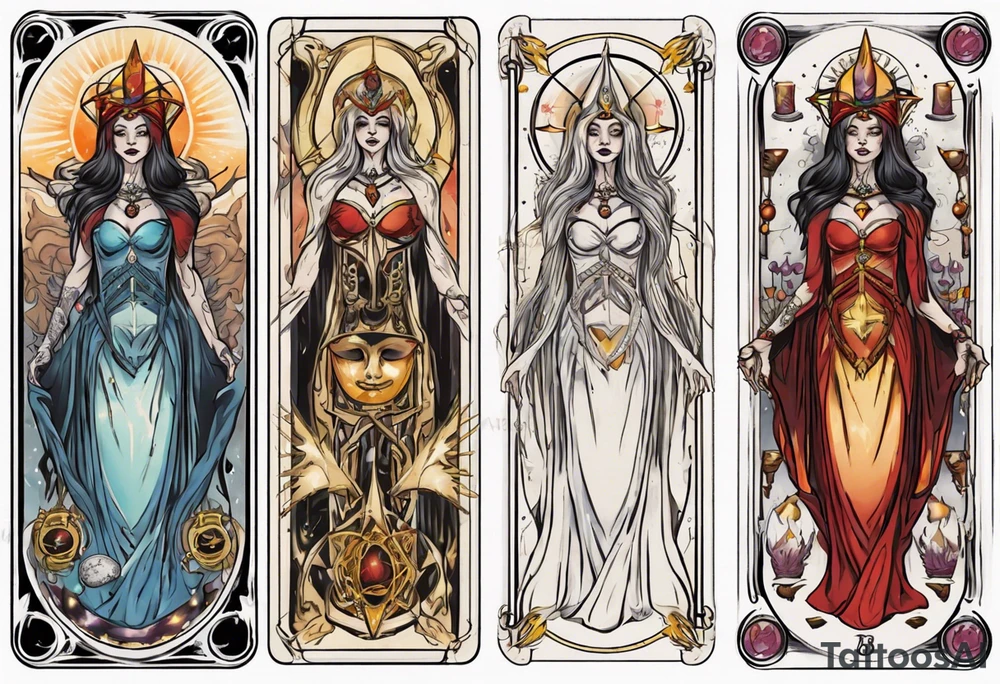 high priestess tarot card tattoo idea